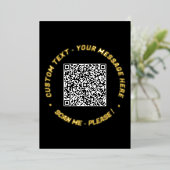 QR Code Scannen Info Aangepaste tekst Folie Wenska Folie Feestdagenkaart (Staand Voorkant)