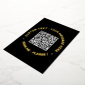 QR Code Scannen Info Aangepaste tekst Folie Wenska Folie Feestdagenkaart (Gedraaid)