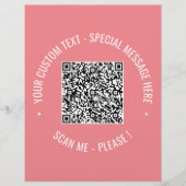 QR Code scannen Info Aangepaste tekst Kleuren broc Flyer (Voorkant)