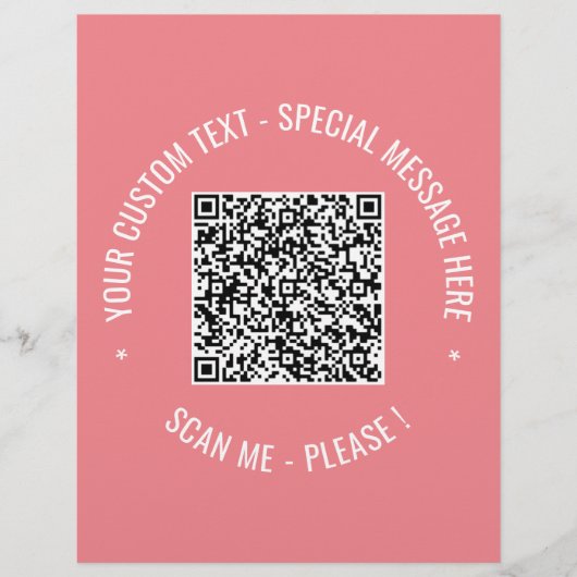 QR Code scannen Info Aangepaste tekst Kleuren broc Flyer (Voorkant)