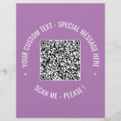 QR Code scannen Info Aangepaste tekst Kleuren broc Flyer (Achterkant)