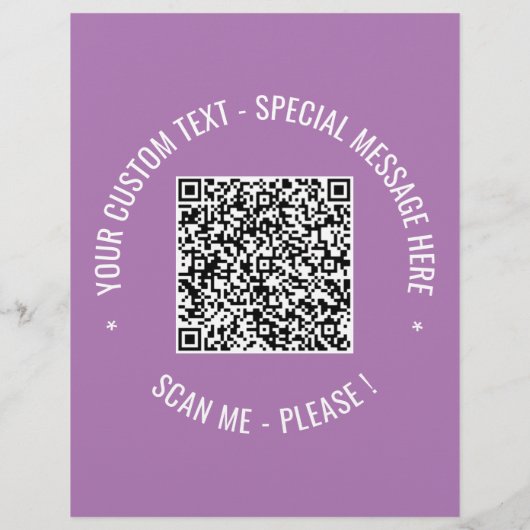 QR Code scannen Info Aangepaste tekst Kleuren broc Flyer (Achterkant)