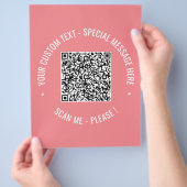 QR Code scannen Info Aangepaste tekst Kleuren broc Flyer (Hand)