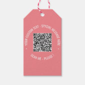 QR Code Scannen Info Aangepaste tekst Kleuren Cade Cadeaulabel (Voorkant)