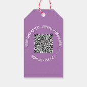 QR Code Scannen Info Aangepaste tekst Kleuren Cade Cadeaulabel (Achterkant)