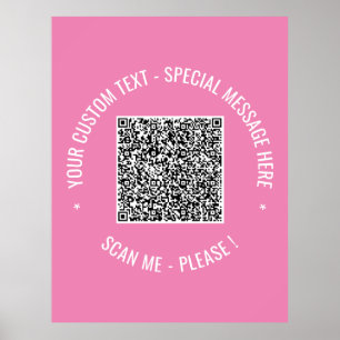 QR Code Scannen Info Aangepaste tekst Kleurt Uw Po Poster