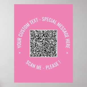 QR Code Scannen Info Aangepaste tekst Kleurt Uw Po Poster
