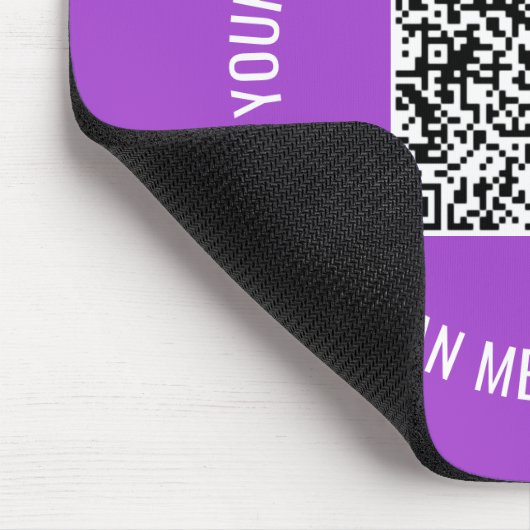 QR Code Scannen Info Aangepaste tekst Muismat Kleu (Hoek)