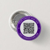 QR Code Scannen Info Aangepaste tekst Promotie But Ronde Button 3,2 Cm (Voorkant /achterkant)