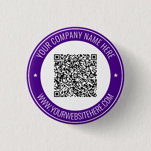 QR Code Scannen Info Aangepaste tekst Promotie But Ronde Button 3,2 Cm (Voorkant)