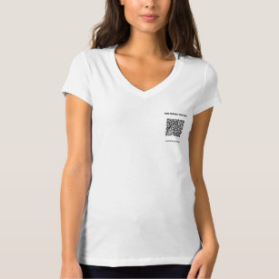 QR Code Scannen Info Aangepaste tekst Promotie T-s T-shirt