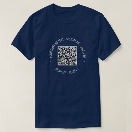 QR Code scannen Info Aangepaste tekst T-Shirt Aang (Design voorkant)