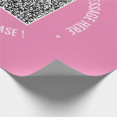 QR Code scannen Info Aangepaste tekstkleuren Aange Cadeaupapier (Hoek)
