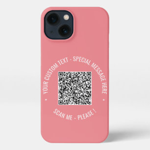 QR Code scannen Info Aangepaste tekstkleuren Aange iPhone 13 Hoesje