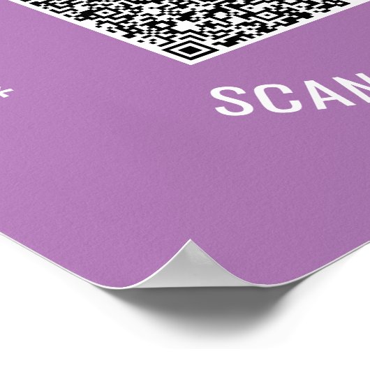 QR Code scannen Info Aangepaste tekstkleuren Aange Poster (Hoek)