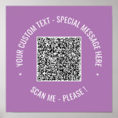 QR Code scannen Info Aangepaste tekstkleuren Aange Poster (Voorkant)