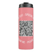QR Code scannen Info Aangepaste tekstkleuren Aange Thermosbeker (Voorkant)