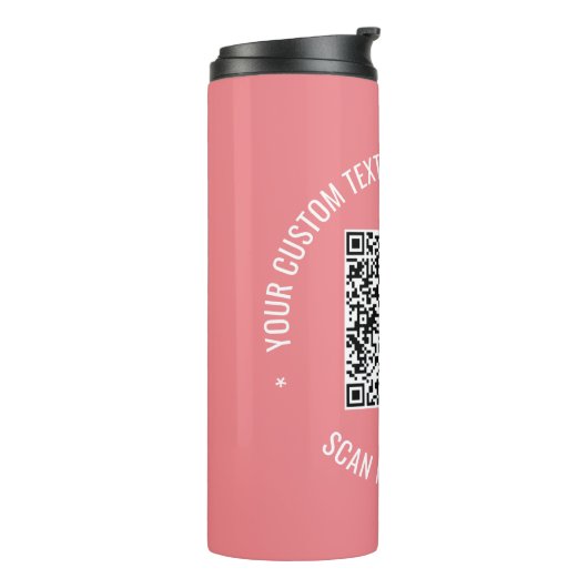 QR Code scannen Info Aangepaste tekstkleuren Aange Thermosbeker (Gedraaid links)