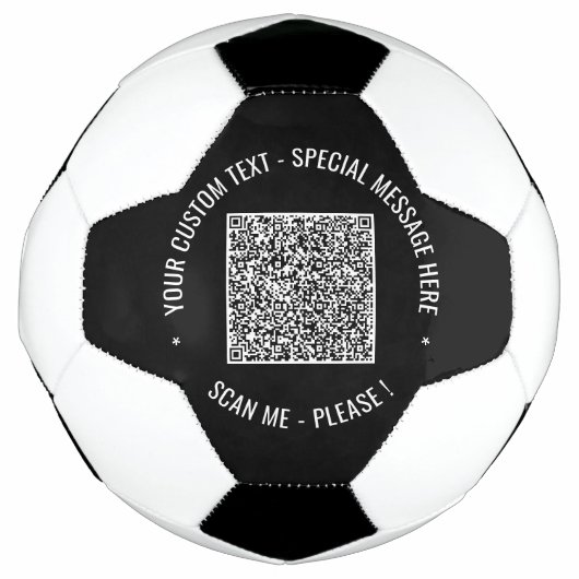 QR Code scannen Info Aangepaste tekstkleuren Aange Voetbal (Voorkant)