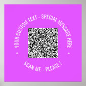 QR Code Scannen Info Aangepaste tekstkleuren Afdru Poster (Voorkant)