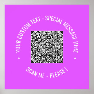 QR Code Scannen Info Aangepaste tekstkleuren Afdru Poster