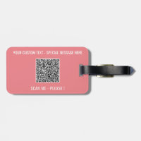 QR Code Scannen Info Aangepaste tekstkleuren Bagag