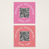 QR Code Scannen Info Aangepaste tekstkleuren Kaart (Voorkant /achterkant)