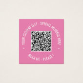 QR Code Scannen Info Aangepaste tekstkleuren Kaart (Voorkant)