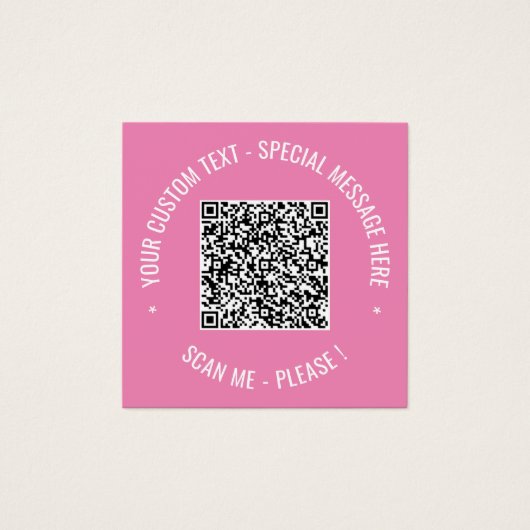 QR Code Scannen Info Aangepaste tekstkleuren Kaart (Voorkant)