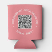 QR Code Scannen Info Aangepaste tekstkleuren Koelb Blikjeskoeler (Achterkant)