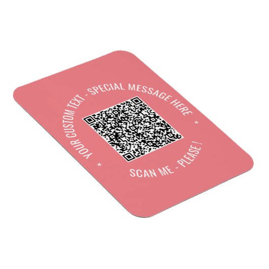 QR Code Scannen Info Aangepaste tekstkleuren Magne Magneet (Rechterzijde)
