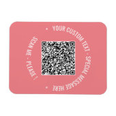 QR Code Scannen Info Aangepaste tekstkleuren Magne Magneet (Horizontaal)