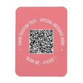 QR Code Scannen Info Aangepaste tekstkleuren Magne Magneet (Verticaal)