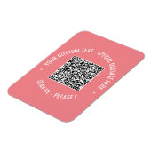 QR Code Scannen Info Aangepaste tekstkleuren Magne Magneet (Linkerzijde)