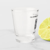 QR Code Scannen Info Aangepaste tekstkleuren Shot Glas (Links)