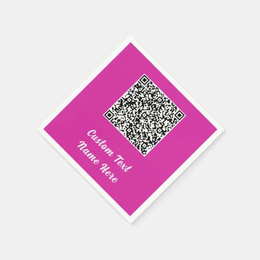 QR Code Scannen Info Tekst Naam Weddenschap Samenh Servet (Hoek)