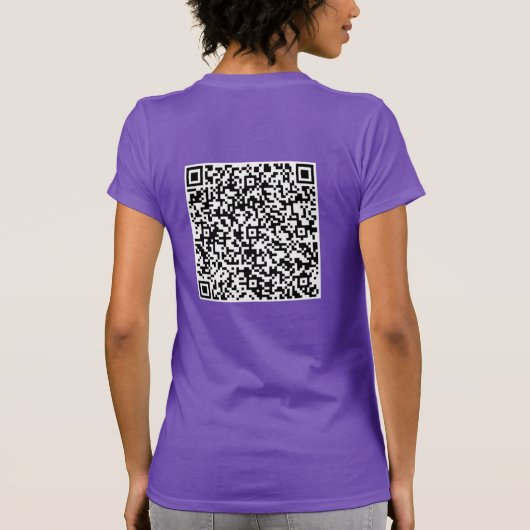 QR Code scannen Info Verrassingsbericht T-Shirt Ca (Achterkant)