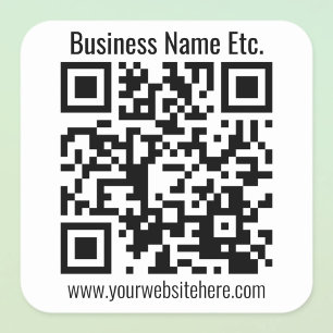 QR-CODE SCANNEN MAKEN IN ÉÉN KLAP VIERKANTE STICKER