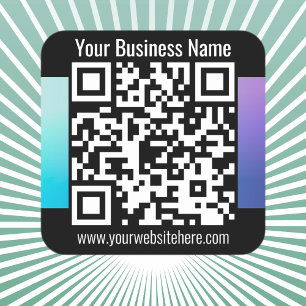 QR-CODE SCANNEN MAKEN IN ÉÉN KLAP VIERKANTE STICKER