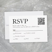 Qr Code Scannen Meal Choice White Wedding RSVP Kaa