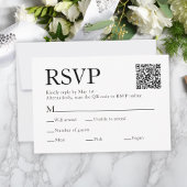 Qr Code Scannen Meal Choice White Wedding RSVP Kaa