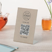 QR-code Scannen naar bestelling | Roestkraft conta Reclamebord Met Voetstuk (Insitu)