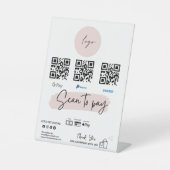 Qr-code | Scannen naar betaling | Bedrijfstak Reclamebord Met Voetstuk (Voorkant)