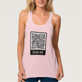 QR-code - Scannen naar mij op maat van uw Tanktop (Voorkant)