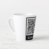 QR-code - Scannen naar mij professioneel gepersona Latte Mok (Linkerhoek)