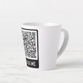 QR-code - Scannen naar mij professioneel gepersona Latte Mok (Rechterhoek)