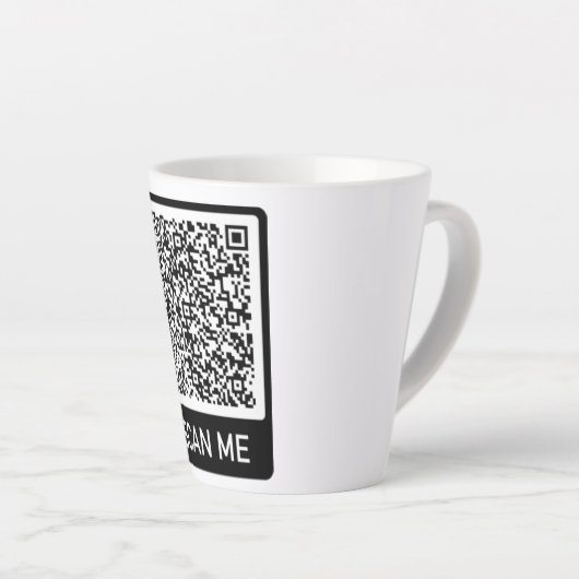 QR-code - Scannen naar mij professioneel gepersona Latte Mok (Rechterhoek)
