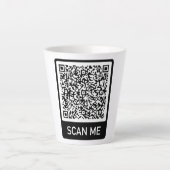 QR-code - Scannen naar mij professioneel gepersona Latte Mok (Voorkant)