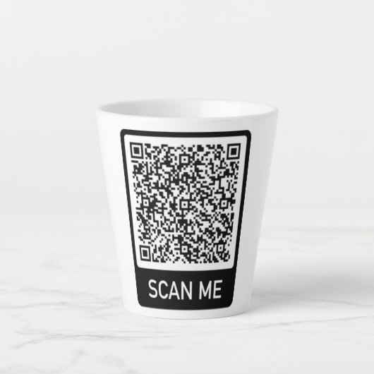 QR-code - Scannen naar mij professioneel gepersona Latte Mok (Voorkant)