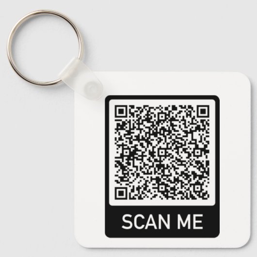 QR-code - Scannen naar mij professioneel gepersona Sleutelhanger (Voorkant)